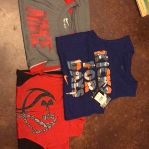 Boys tanks tops size 6 by Nike and Under Armour